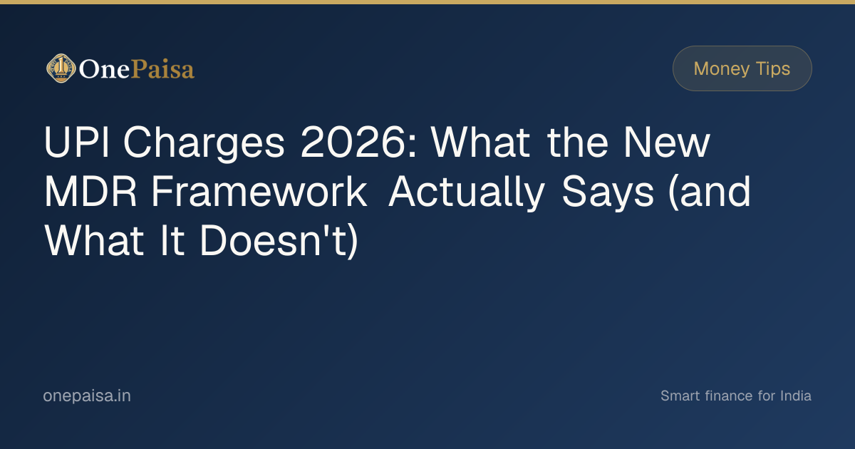 UPI Charges 2026: What the New MDR Framework Actually Says (and What It ...